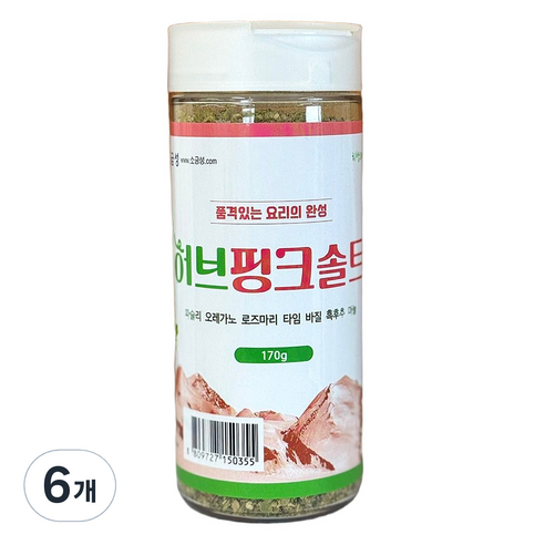 소금성 허브핑크솔트, 6개, 170g