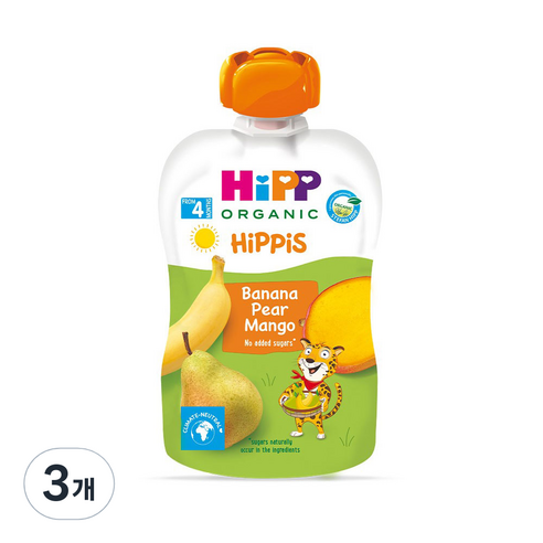 힙 바나나페어 망고 이유식, 바나나 + 페어 + 망고 혼합맛, 100g, 3개