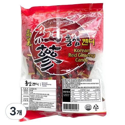 하양댁 진한 홍삼 캔디, 600g, 3개