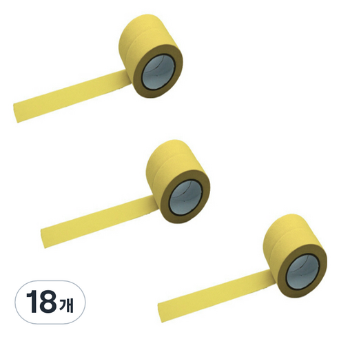 만들하비 컬러 종이 마스킹 테이프 2.5cm x 13m, 베이지, 18개