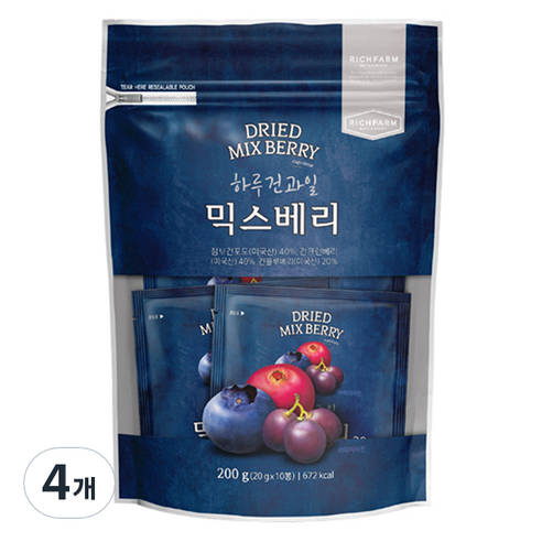리치팜너트 믹스베리 10p, 200g, 4개