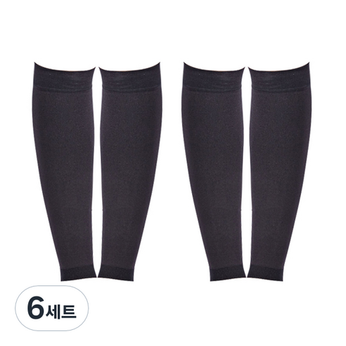 블럭마트 종아리압박스타킹 2p 블랙, 6세트