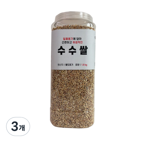대한농산 통에담은 수수쌀, 1.8kg, 3개