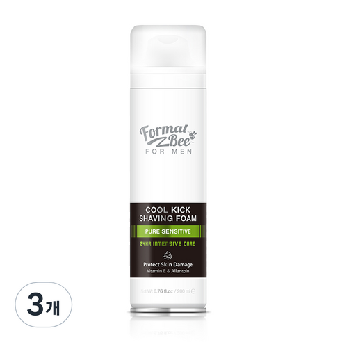 포멀비 포맨 쿨킥 쉐이빙폼 퓨어 센서티브, 200ml, 3개