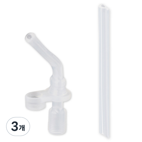 푸고 TKFD FE 빨대 + 파이프 200ml 세트, 화이트, 3개