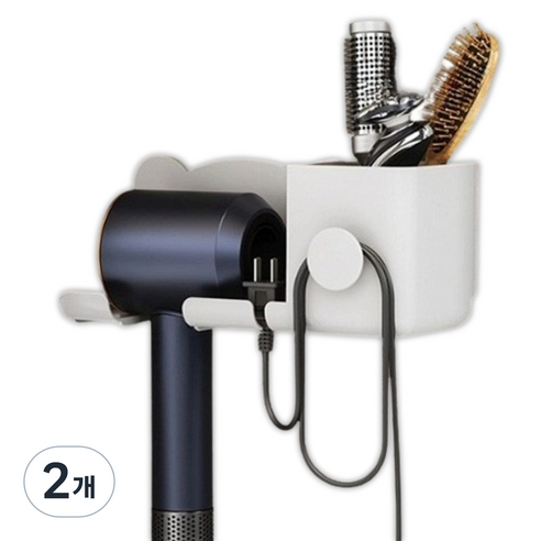 일파커머스 헤어 드라이기 거치대, 화이트, 2개
