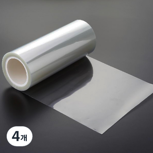 단면 실리콘이형필름 중박리 비접착 PET필름 0.023mm x 460mm x 15m, 4개