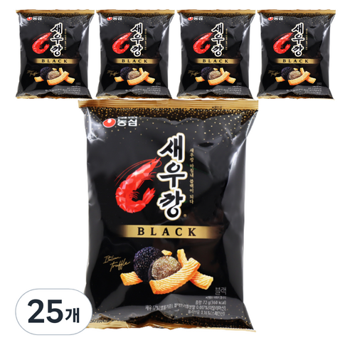 새우깡 블랙, 72g, 25개
