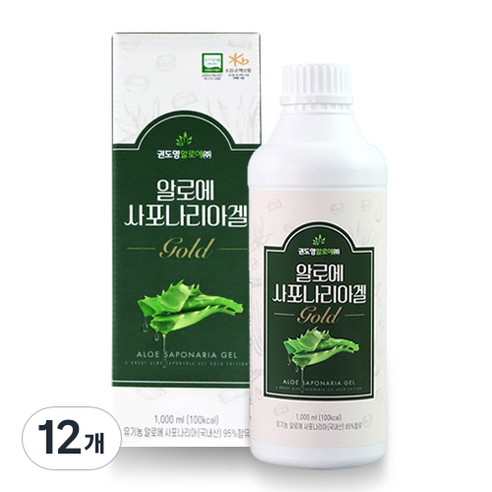 권도영알로에 알로에 사포나리아 겔, 1L, 12개
