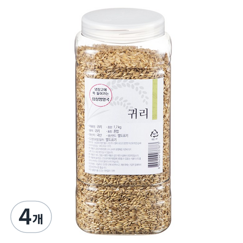 월그그린 싱싱영양통 국산귀리쌀, 1.7kg, 4개