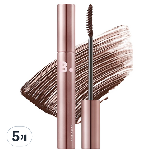 바닐라코 파워프루프 마스카라 7g, 03 볼륨 컬링 딥 브라운, 5개