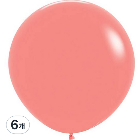셈퍼텍스 대형풍선 60cm, 트로피칼 코랄, 6개