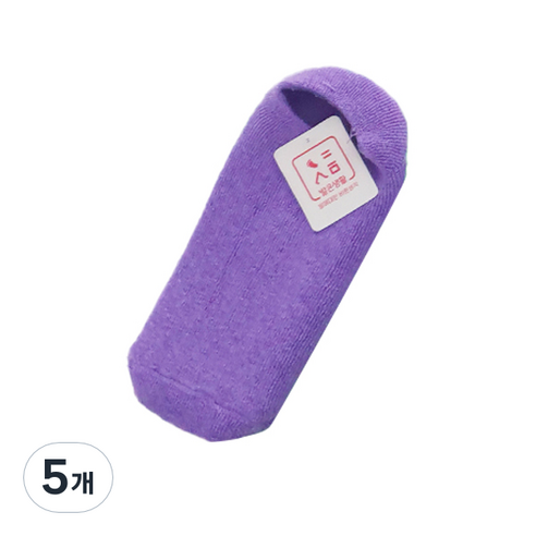 발은생활 풀커버 오일 보습 양말 퍼플, 5개, 1개입