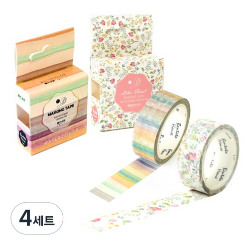 라이프포인트 마스킹 테이프 S1002 세트, S1002, S1020, 4세트