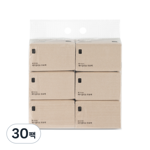 생활공작소 페이셜 티슈, 250매, 30팩