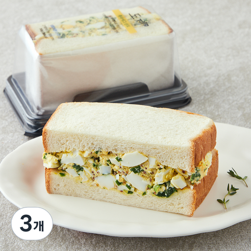 도제식빵 쪽파 에그 산도, 150g, 3개