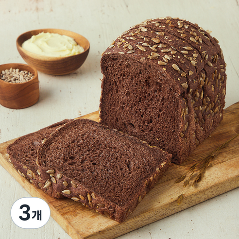 브로드카세 발효종 카카오 통밀식빵, 550g, 3개