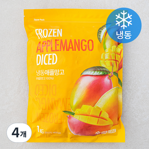 베트남산 애플망고 (냉동), 4개, 1kg
