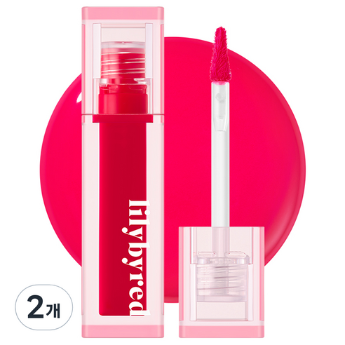 릴리바이레드 쥬시 라이어 워터 립틴트, 05 #핑크레몬 피즈인 척, 4.8g, 2개