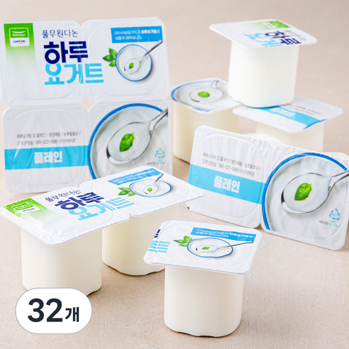 풀무원다논 하루 요거트 컵플레인, 80g, 32개