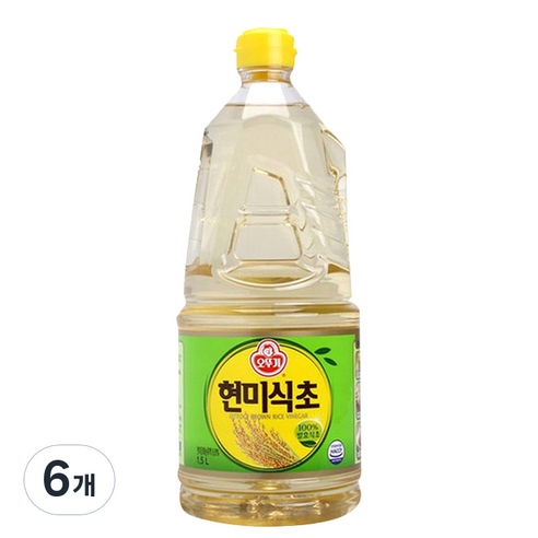 오뚜기 현미식초, 1.5L, 6개