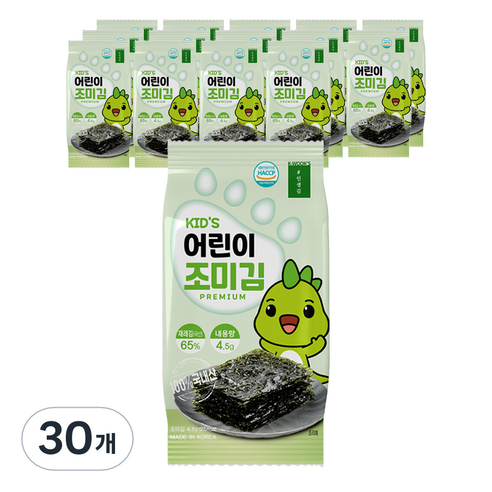 청산에 어린이 조미김, 4.5g, 30개