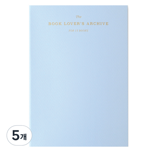 페이퍼리안 리딩저널 슬림 북러버스 아카이브 노트, 세레니티 블루, 5개