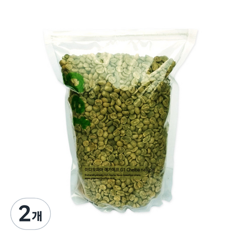 그린어쓰 이디오피아 예가체프 G1 Chelba natural, 500g, 2개