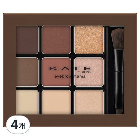 케이트 아이브로우 마니아 섀도우 팔레트, EX-6 Orange Brown, 4개