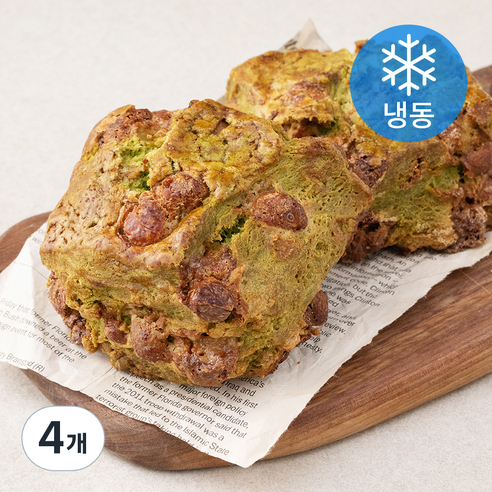 우드앤브릭 말차 스콘 2개입 (냉동), 190g, 4개