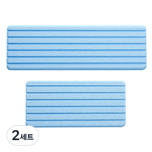 마켓감성 다용도 규조토 매트 2종 세트, 블루, 2세트