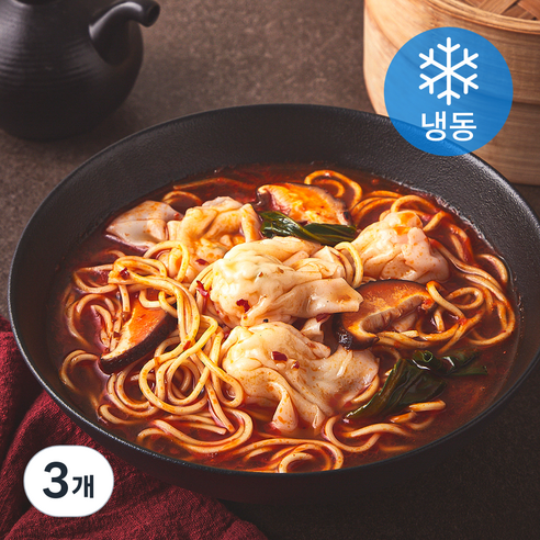 쿡솜씨 티엔미미 홍소새우 완탕면 (냉동), 270g, 3개