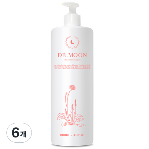 닥터문 유산균 락토케어 질경초 여성청결제, 1000ml, 6개
