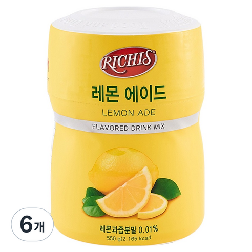 리치스 레몬 에이드, 550g, 1개입, 6개
