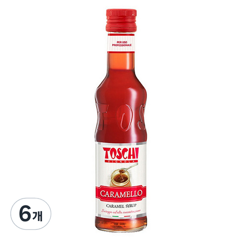 토스키 카라멜 시럽, 250ml, 6개