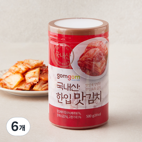 맛김치 500g (냉장), 6개