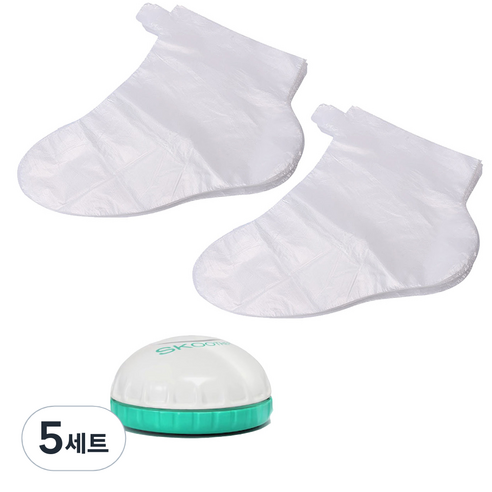 모나코올리브 각질제거 발 보습 랩 200p + 원형 각질 제거기 세트, 5세트
