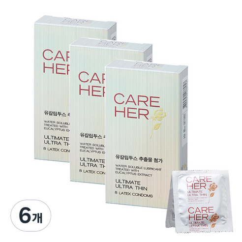 케어허 콘돔, 6개, 8개입