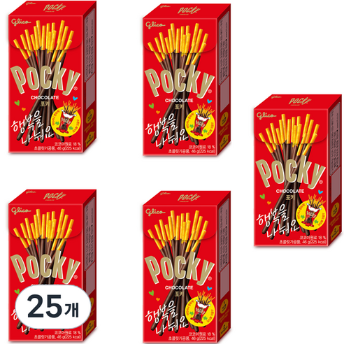 포키 초콜렛 막대과자, 46g, 25개