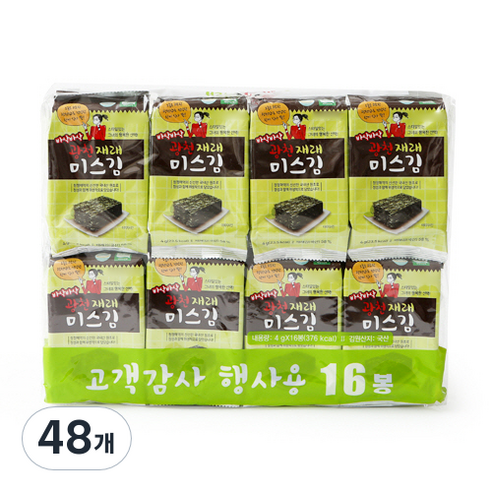 미스김 광천 재래 도시락김, 48개, 4g