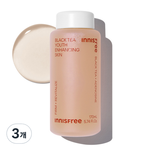 이니스프리 블랙티 유스 인핸싱 스킨, 170ml, 3개