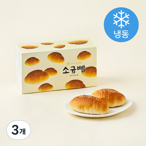 명장텐 소금빵 (냉동), 55g, 5개입, 3개