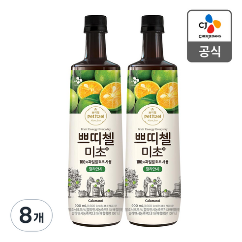 쁘띠첼 미초 깔라만시 식초, 900ml, 8개