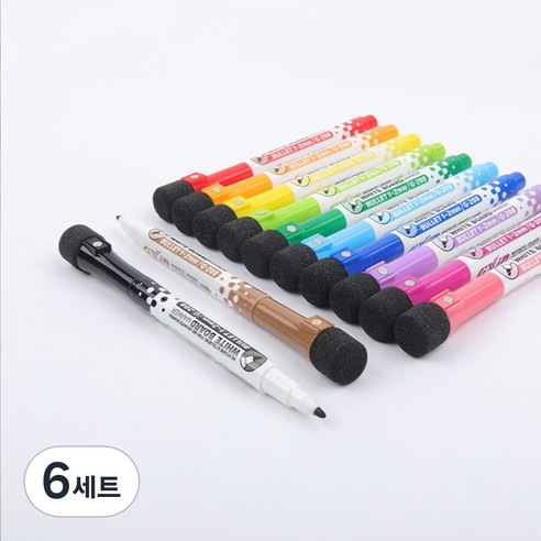 gxin 마그네틱 보드마커펜 8색 세트, 혼합색상, 6세트