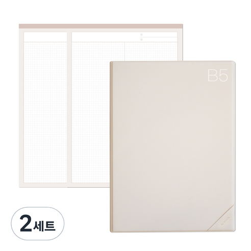데얼스 도큐먼트 파일홀더 B5 + 노트패드 B5 2p, 바닐라, 2세트