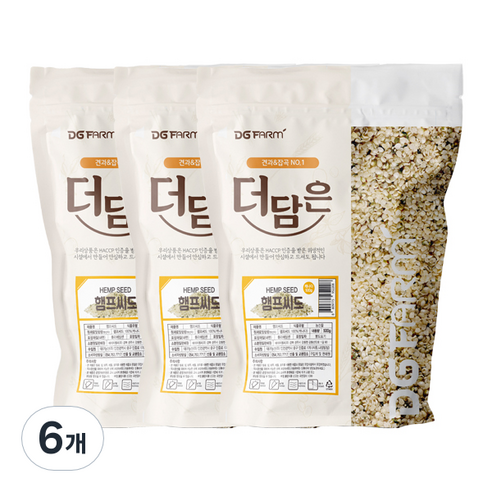 대구농산 더담은 햄프씨드, 500g, 6개