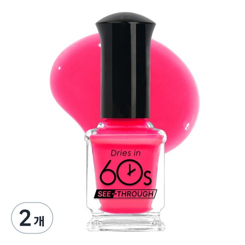위드샨 60초 매니큐어, M112 칵테일핑크, 9ml, 2개