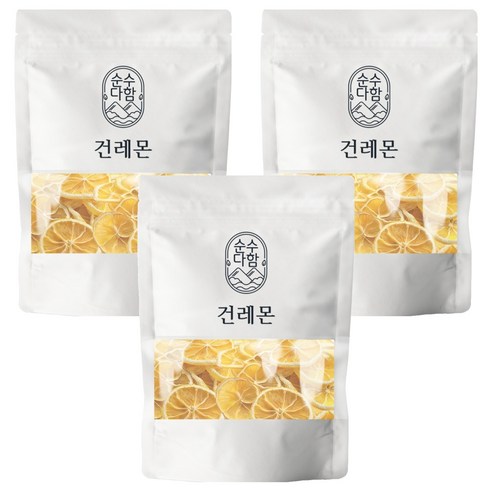 순수다함 건조 레몬 슬라이스 레몬차, 50g, 1개입, 3개