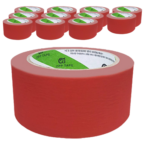 신흥테이프 마스킹 테이프 빨강 48mm x 40m, 12개