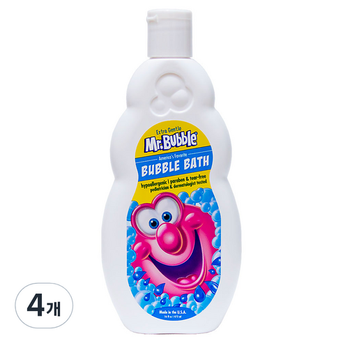 미스터버블 버블바스 엑스트라젠틀 유아입욕제, 473ml, 4개